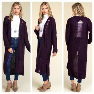Long Sleeve Maxi Cardigan NWT